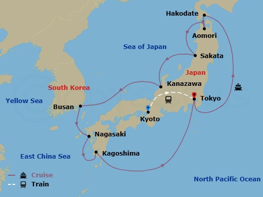 Itinerary map