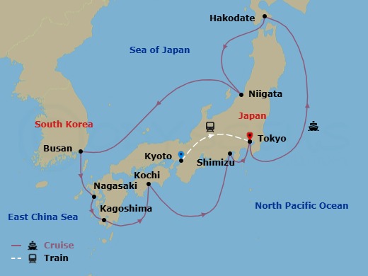 Itinerary map