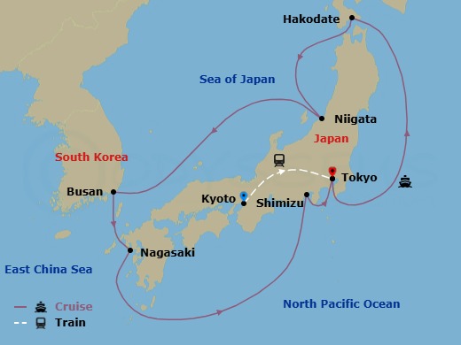 Itinerary map