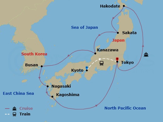 Itinerary map
