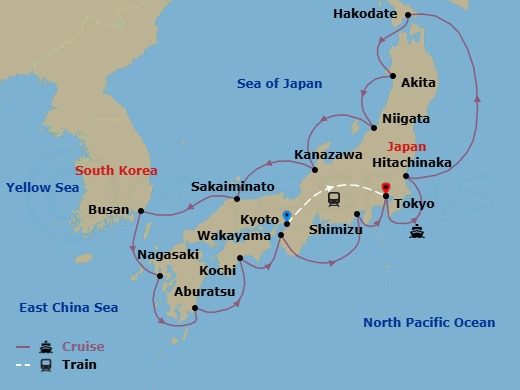 Itinerary map