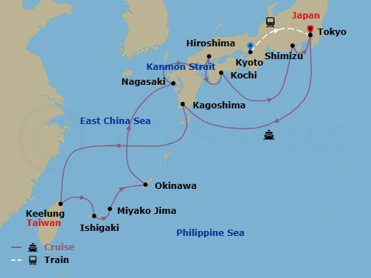 Itinerary map