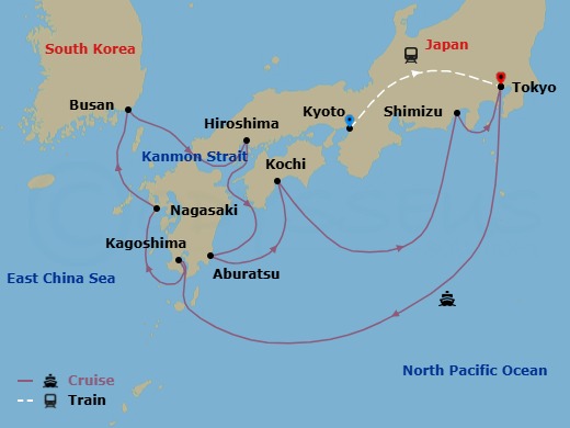 Itinerary map