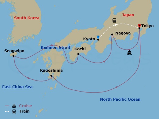Itinerary map