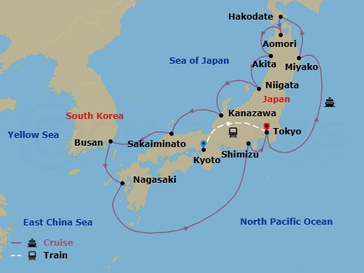 Itinerary map