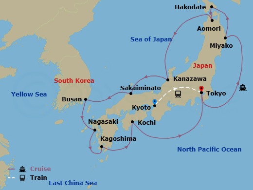 Itinerary map