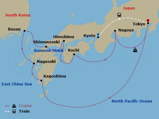 Itinerary map