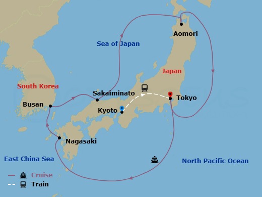 Itinerary map