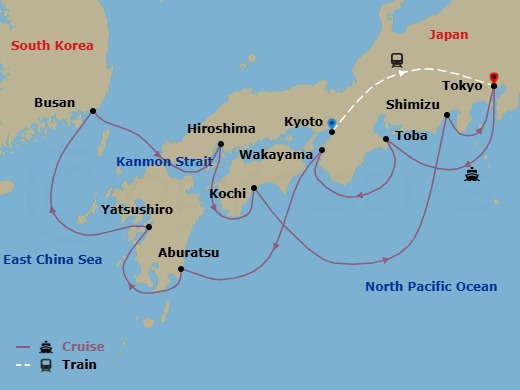 Itinerary map