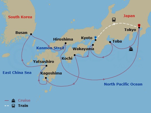Itinerary map