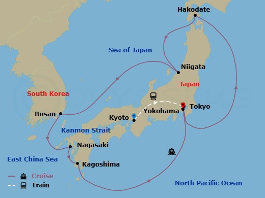 Itinerary map