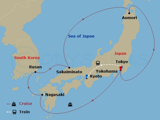 Itinerary map