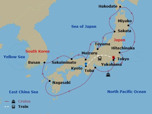 Itinerary map