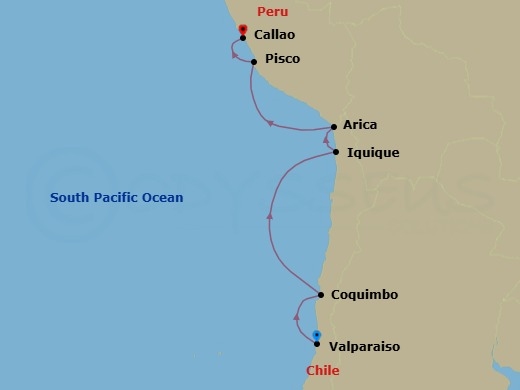 Itinerary map