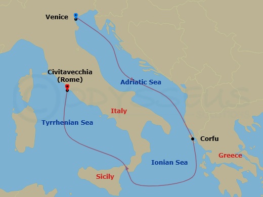 Itinerary map