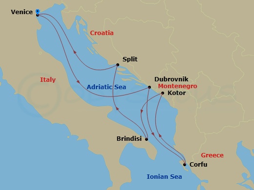 Itinerary map