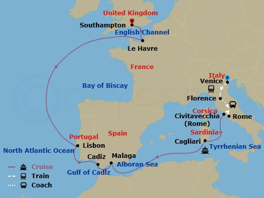 Itinerary map
