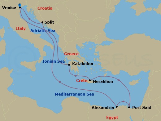 Itinerary map
