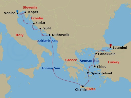 Itinerary map