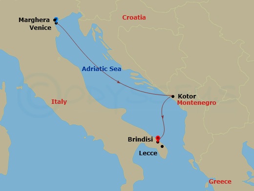 Itinerary map