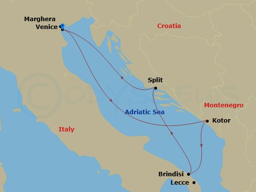 Itinerary map