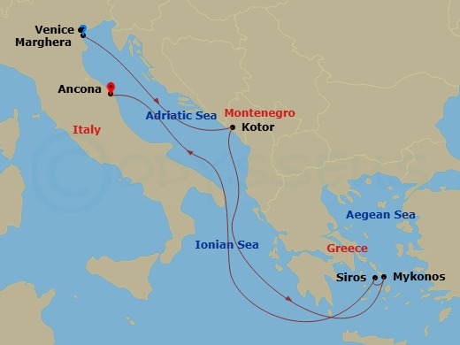 Itinerary map