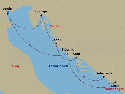 Itinerary map