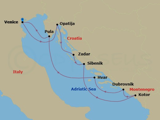 Itinerary map