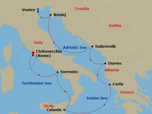 Itinerary map