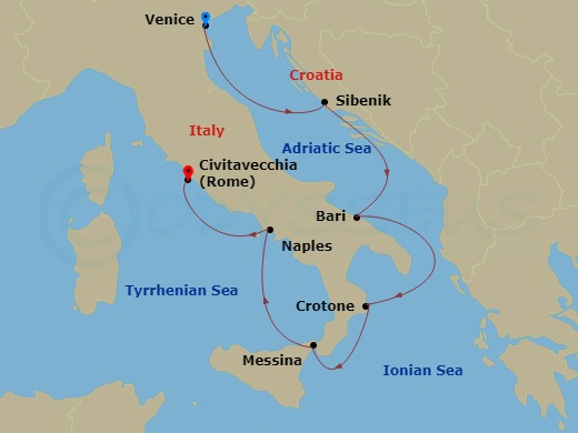 Itinerary map