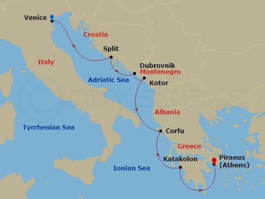 Itinerary map