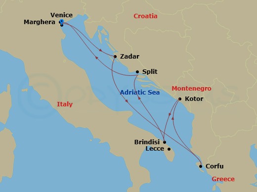 Itinerary map
