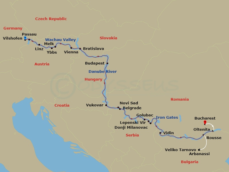 Itinerary map
