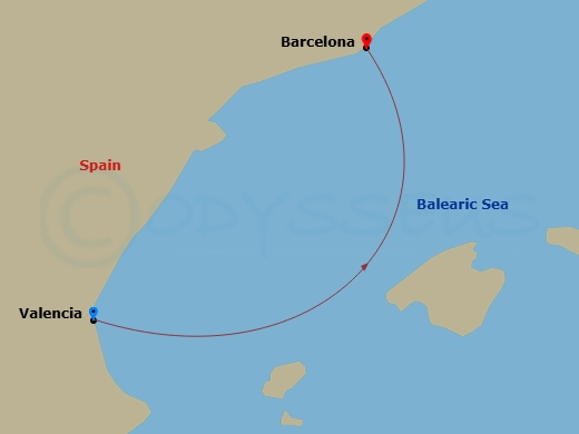 Itinerary map