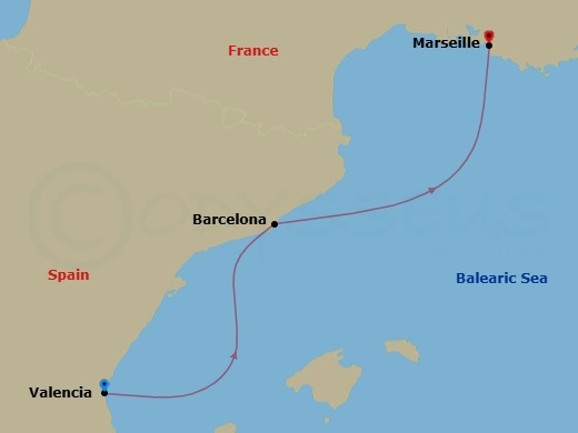 Itinerary map