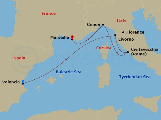 Itinerary map