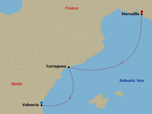 Itinerary map