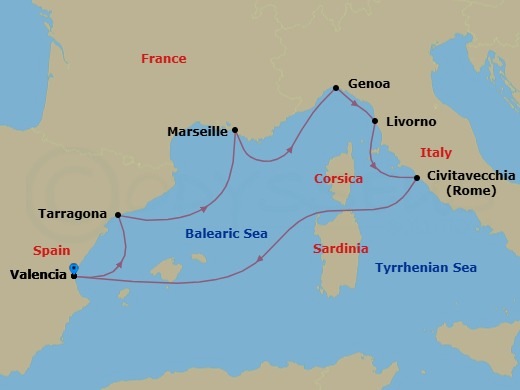 Itinerary map