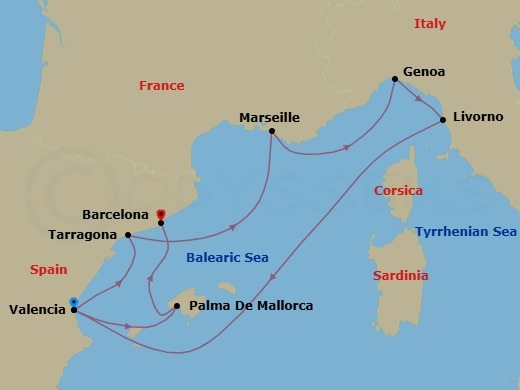 Itinerary map
