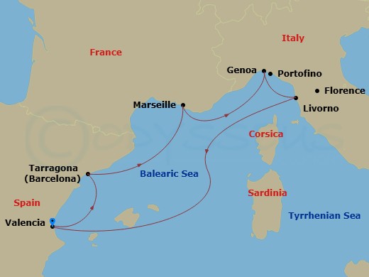 Itinerary map