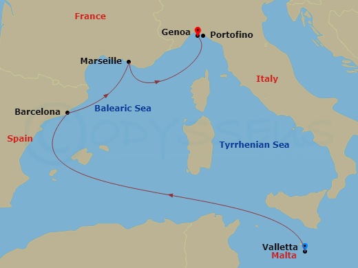 Itinerary map