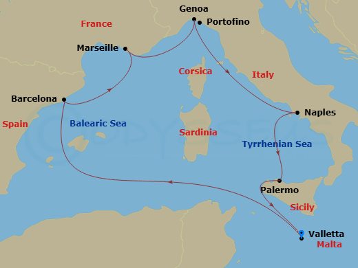 Itinerary map