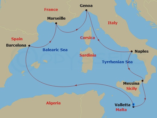 Itinerary map