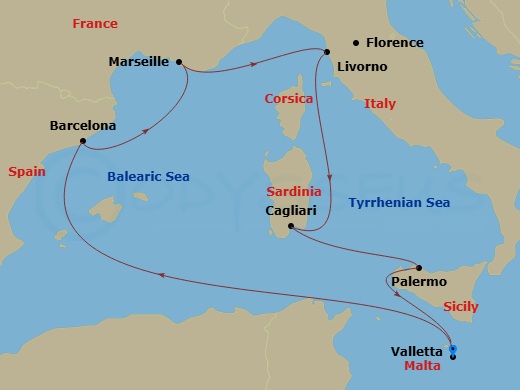 Itinerary map