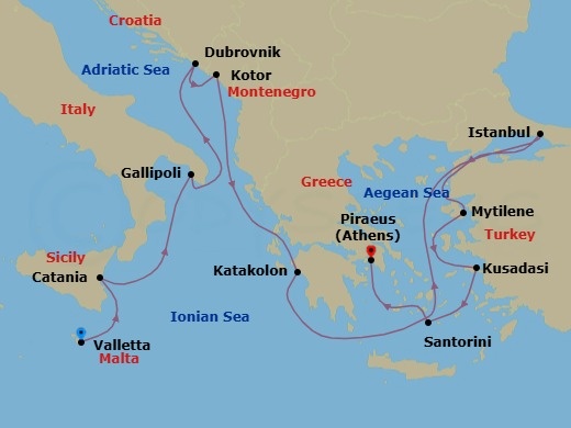 Itinerary map