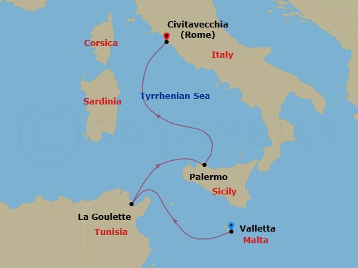 Itinerary map