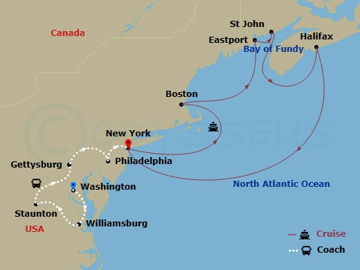 Itinerary map