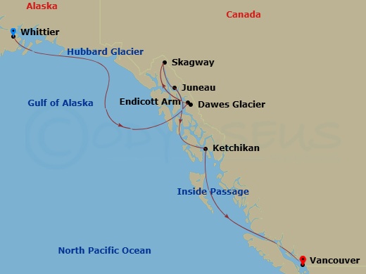 Itinerary map