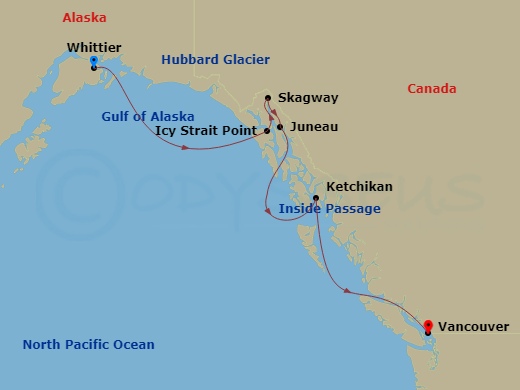 Itinerary map
