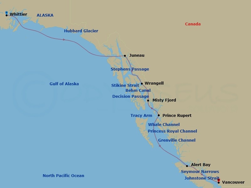 Itinerary map